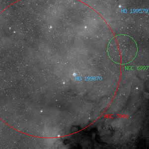 DSS image of HD 199870