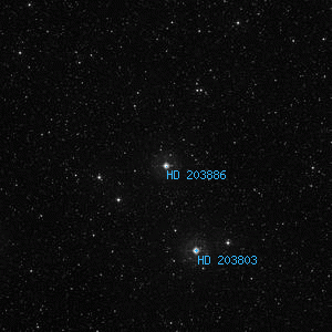 DSS image of HD 203886