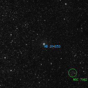 DSS image of HD 204153