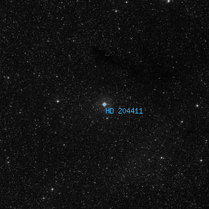 DSS image of HD 204411