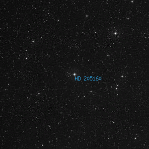 DSS image of HD 205160