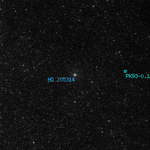 DSS image of HD 205314