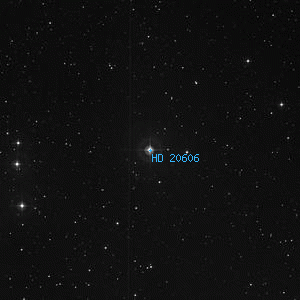 DSS image of HD 20606