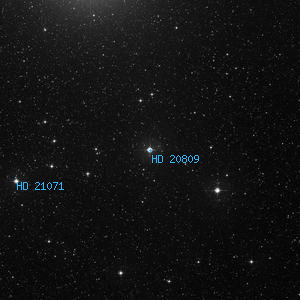 DSS image of HD 20809