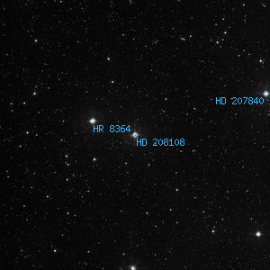 DSS image of HD 208108