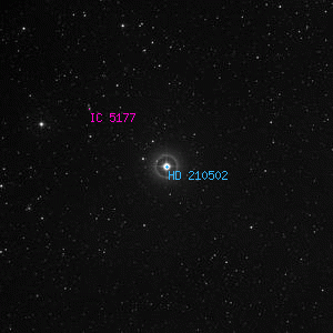 DSS image of HD 210502