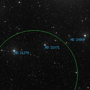 DSS image of HD 21071