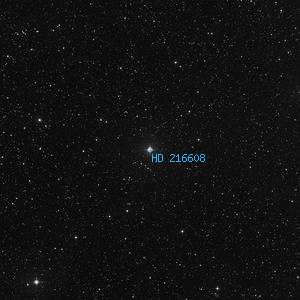 DSS image of HD 216608