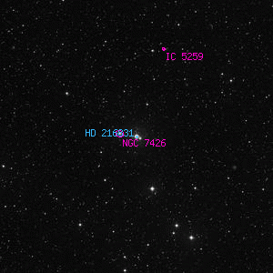 DSS image of HD 216831