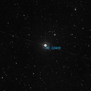 DSS image of HD 22409