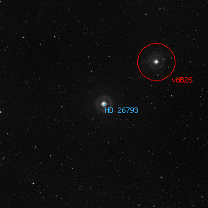 DSS image of HD 26793