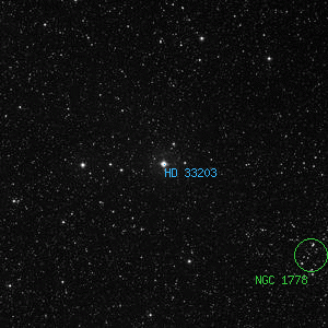 DSS image of HD 33203