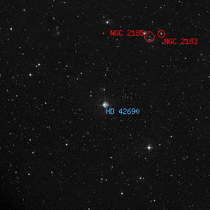 DSS image of HD 42690