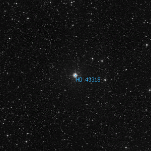 DSS image of HD 43318