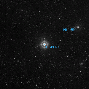 DSS image of HD 43827