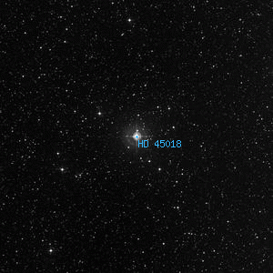 DSS image of HD 45018