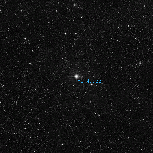 DSS image of HD 49933