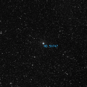 DSS image of HD 50747