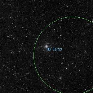 DSS image of HD 51733