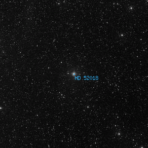 DSS image of HD 52018