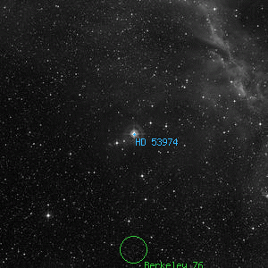 DSS image of HD 53974