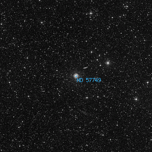 DSS image of HD 57749