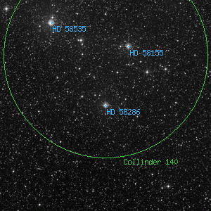 DSS image of HD 58286
