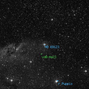 DSS image of HD 69123
