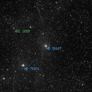 DSS image of HD 74167