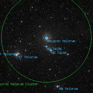 DSS image of HD 74196