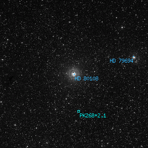 DSS image of HD 80108