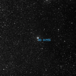DSS image of HD 80558