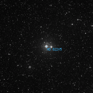 DSS image of HD 82205