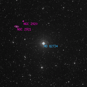 DSS image of HD 82734