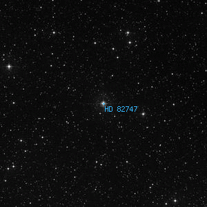 DSS image of HD 82747