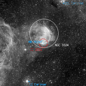 DSS image of HD 92207