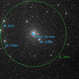 DSS image of HD 92938