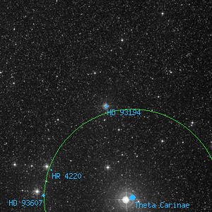 DSS image of HD 93194