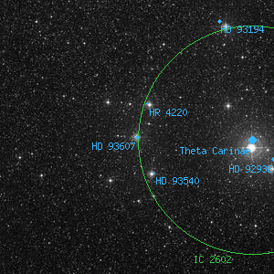 DSS image of HD 93607