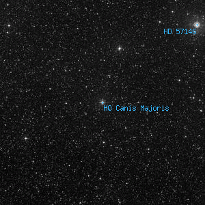 DSS image of HQ Canis Majoris