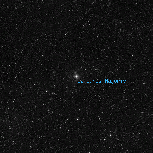 DSS image of LZ Canis Majoris