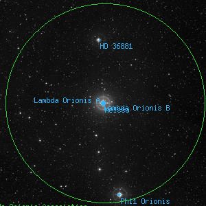 DSS image of Lambda Orionis B