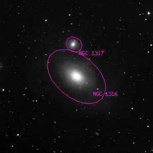DSS image of NGC 1316