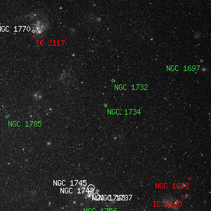 DSS image of NGC 1734