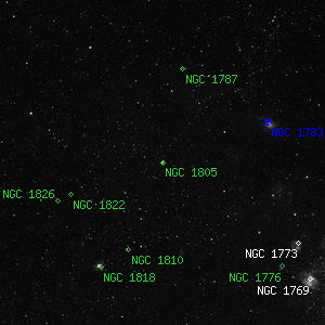 DSS image of NGC 1805
