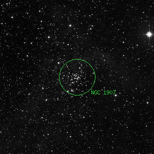DSS image of NGC 1907
