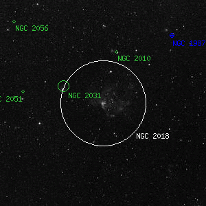 DSS image of NGC 2018