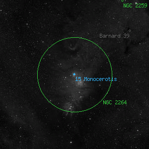 DSS image of NGC 2264