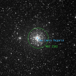 DSS image of NGC 2362