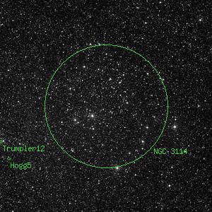 DSS image of NGC 3114